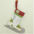 9" Christmas Stockings Ski Boot Ornament